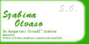 szabina olvaso business card